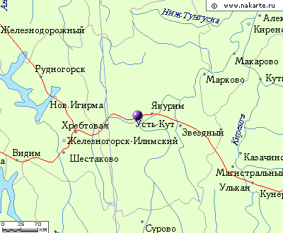 Мини карта Усть-Кута